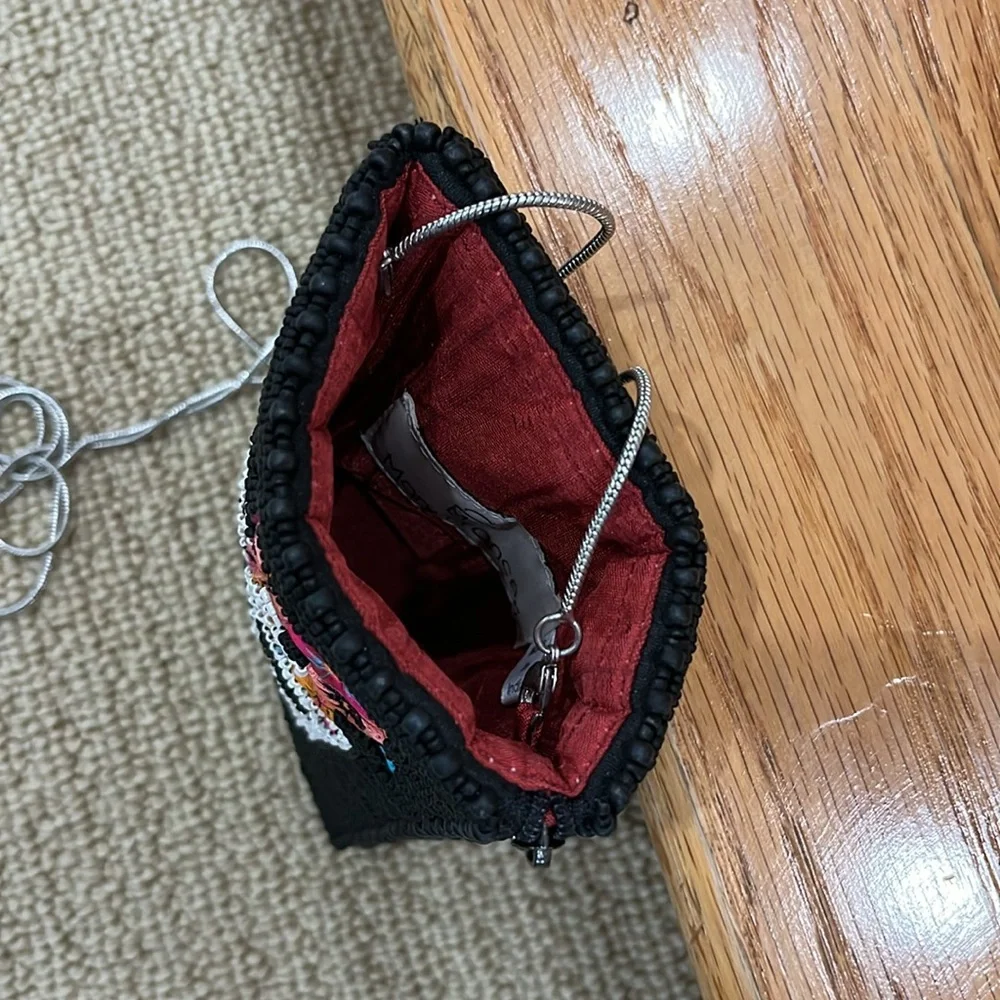 Mary Frances phone carrier/bag/purse. Never used! Darling beaded skull! Colors! - Picture 6 of 8